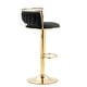 preview thumbnail 150 of 198, Modern Velvet Adjustable Swivel Bar Stools Set of 2