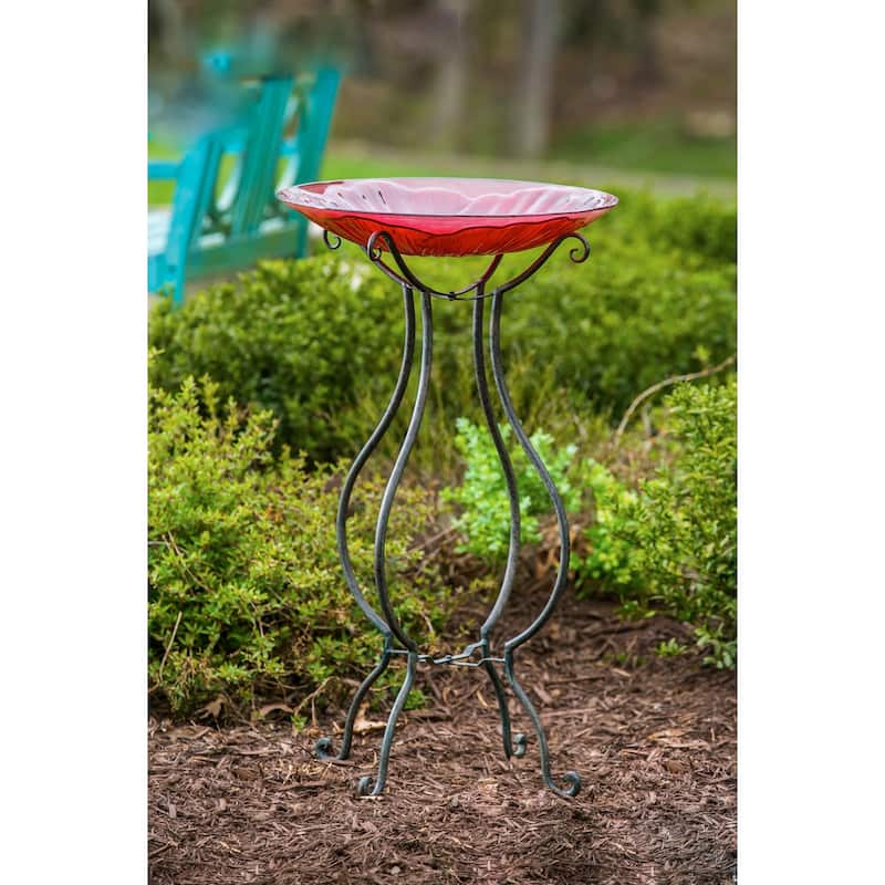 Scroll 29-1/4 in. Birdbath Stand