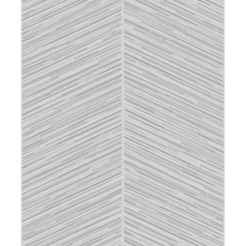 Seabrook Designs Herringbone Stripe Unpasted Wallpaper