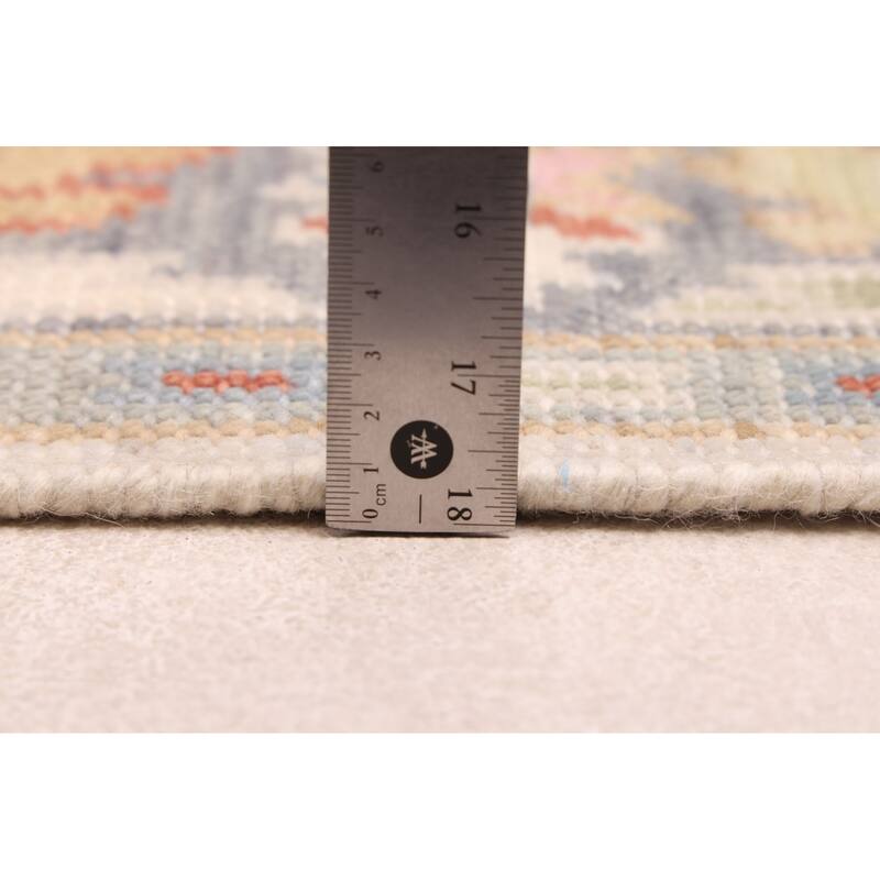 ECARPETGALLERY Hand-knotted Modern Oushak Light Grey Wool Rug - 3'7 x 5'6