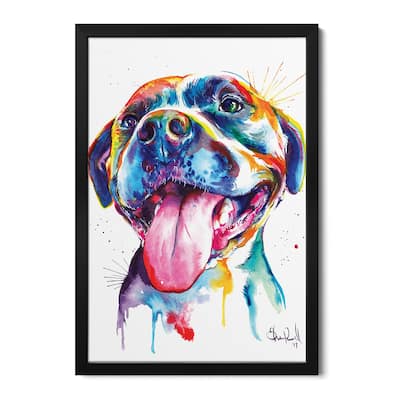 Pitbull Premium Framed Poster by Weekday Best