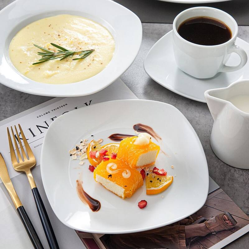 MALACASA Elisa Basic Porcelain Dinnerware Set (Service for 6)