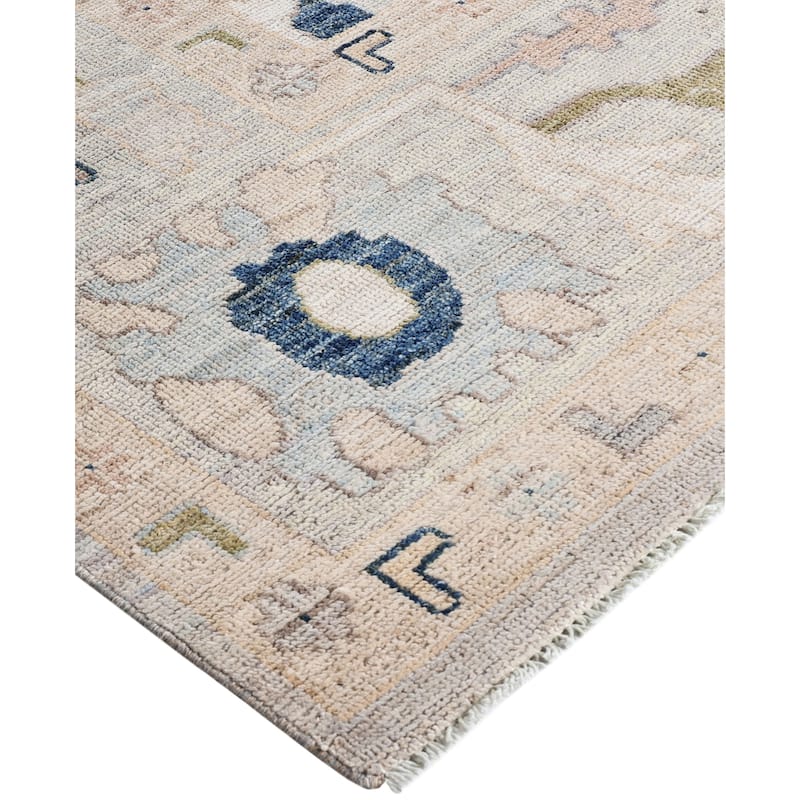 Oushak One-of-a-Kind Hand-Knotted Area Rug - Gray - 8' 0" x 9' 9"