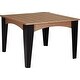 preview thumbnail 23 of 29, Poly Lumber Island Dining Table 44" Square - Antique Mahogany Woodgrain & Black