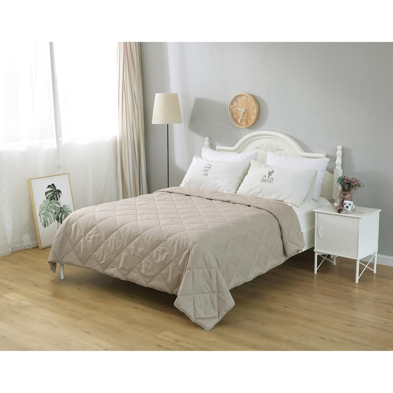 St. James Home Microfiber Nano Feather Blanket - Brown - King