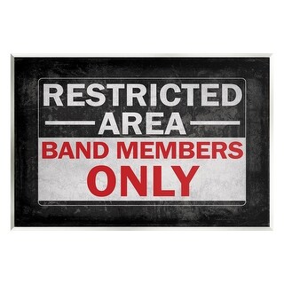 Stupell Band Members Only Wall Plaque Art Design By Masey St. Studio