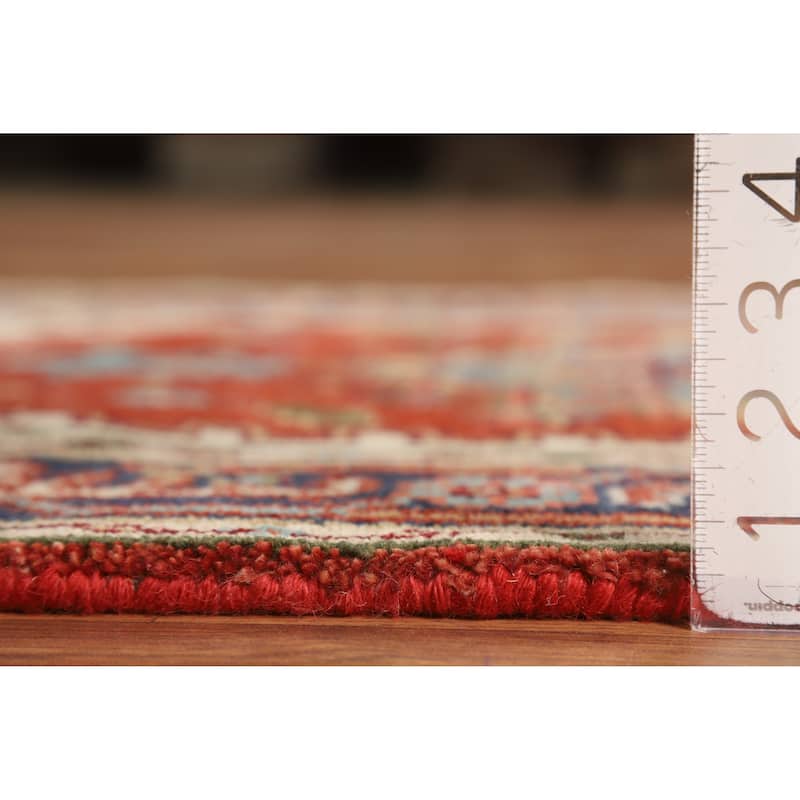 Hand Knotted Oriental 100% Wool Carpet Traditional Medallion Oranges & Rust Heriz (serapi) Area Rug - 5' 2'' X 2' 11''