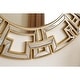 preview thumbnail 3 of 3, Abbyson Pierre Round Goldtone Wall Mirror