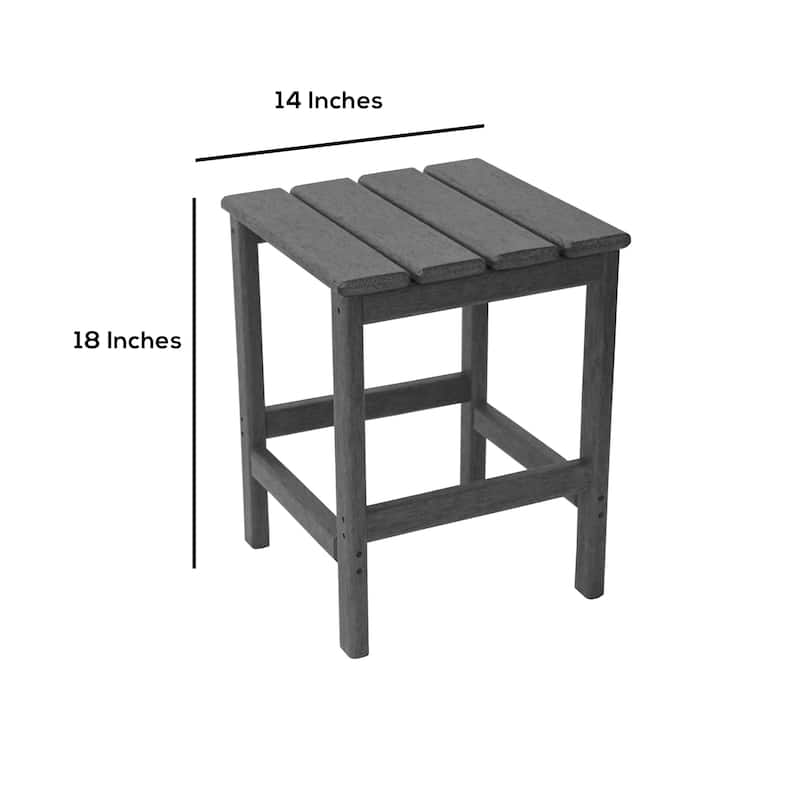 Polytrends Laguna Hdpe All Weather Outdoor Patio Rocking Chairs With Side Table (3-Piece Set)
