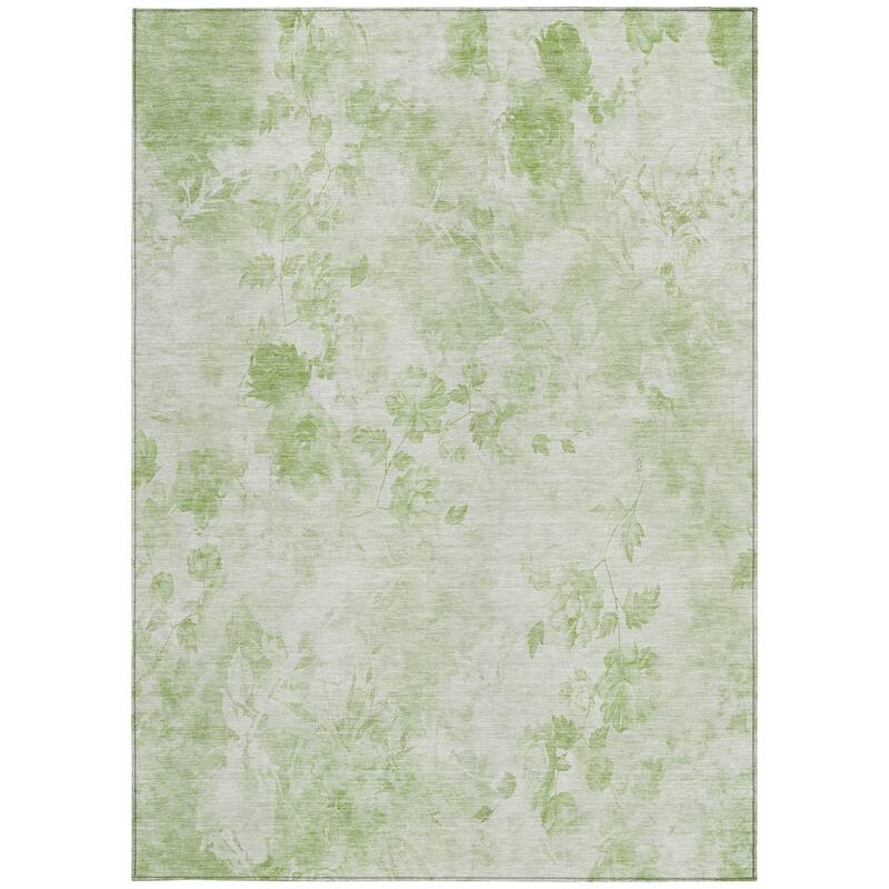 HomeRoots Floral Transitional Rectangle Outdoor Rug