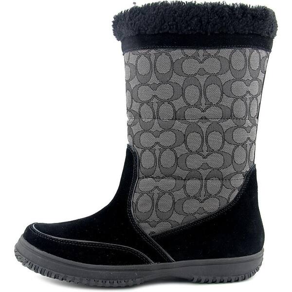 Shop Coach Sherman Women Round Toe Suede Black Winter Boot