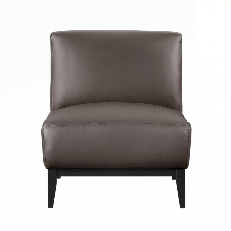 Upholstered Accent Chair Cushion Seat Back with Solid Wood Leg