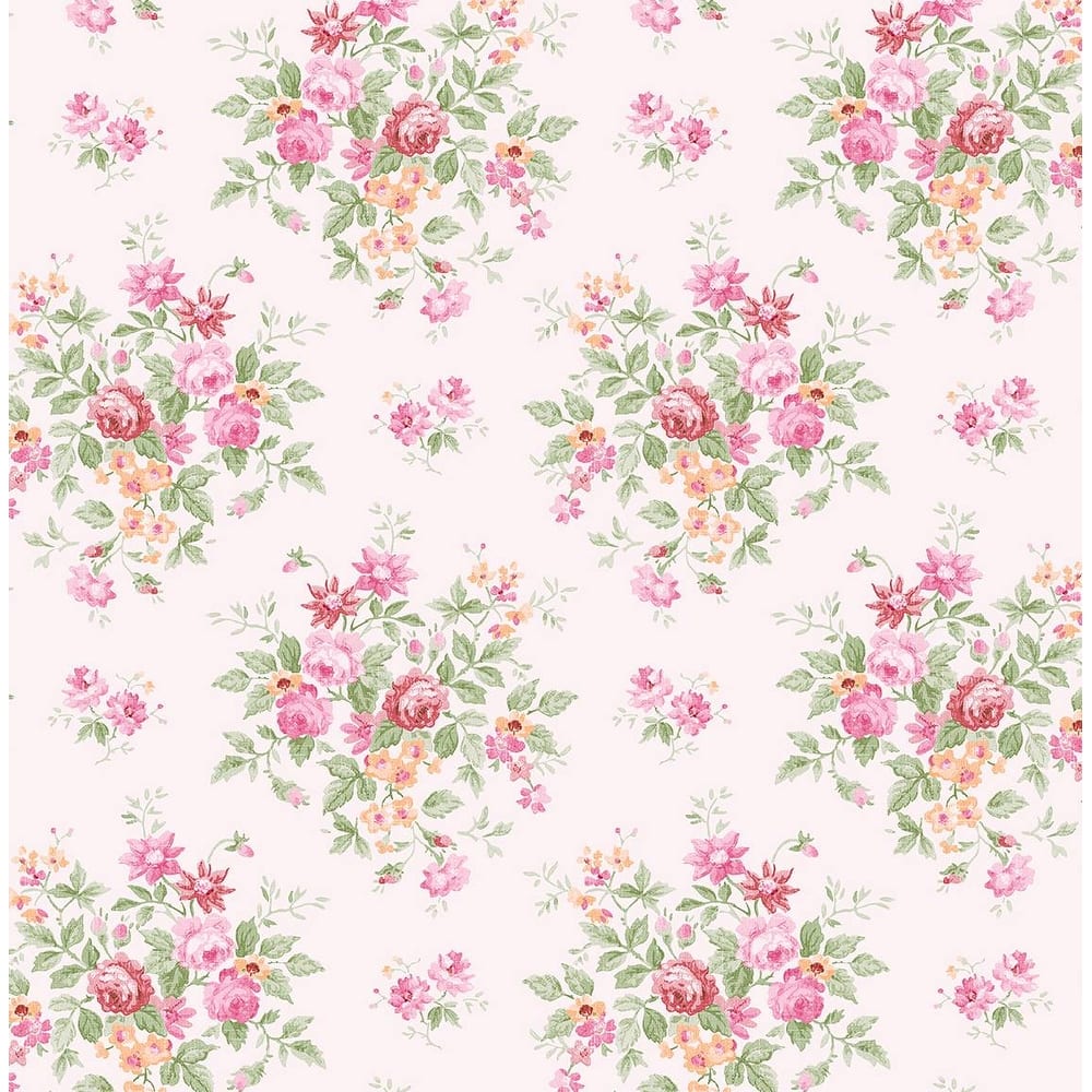 NextWall Floral Bunches Peel and Stick Wallpaper
