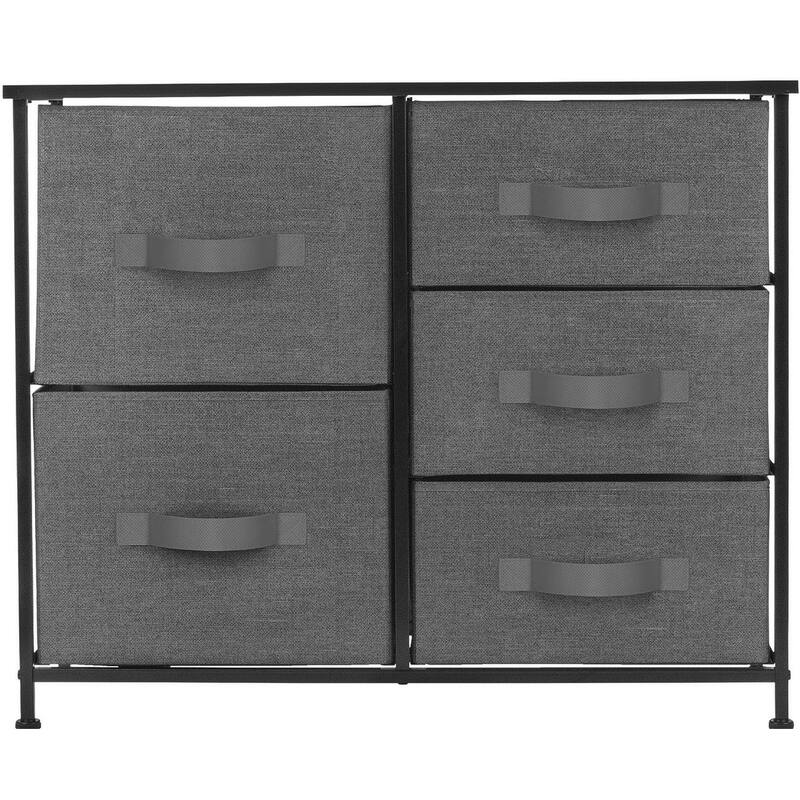 Dresser w/ 5 Drawers - Furniture Storage Tower Unit for Home, Bedroom
