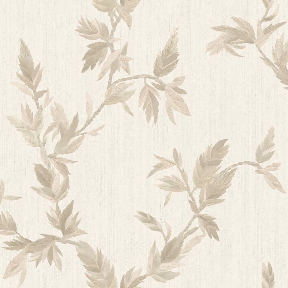 Galerie Wallcoverings Ornamenta Collection Thin Leaf Shimmer Finish Vinyl on Non-woven Wallpaper Roll