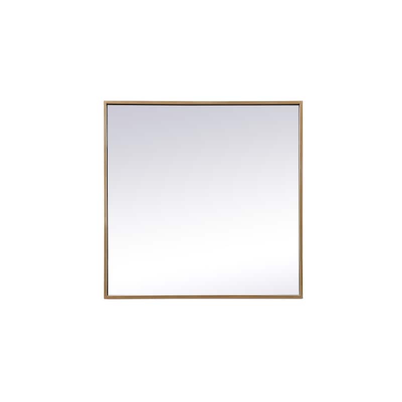 Indigo Home Metal Frame Square Mirror 24 inch - Brass