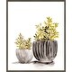 preview thumbnail 1 of 6, Gray Potted Plants by Marcy Chapman Wood Framed Wall Art Print