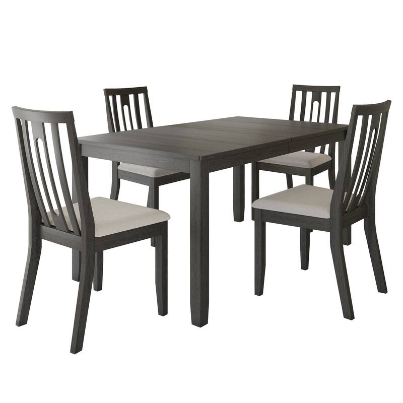 CraftPorch Contemporary 5-piece Wooden Dining Set - Grey