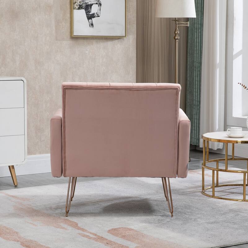 Modern Velvet Single Reading Chairs with Arm Set of 2
