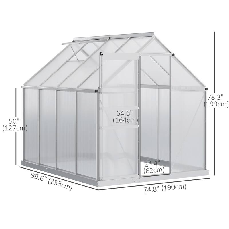 Greenhouse with Adjustable Roof Vent