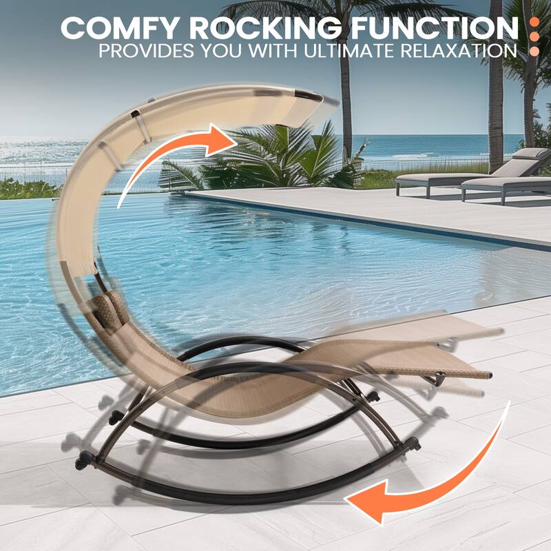 Outdoor Patio Double Chaise Lounge Chair