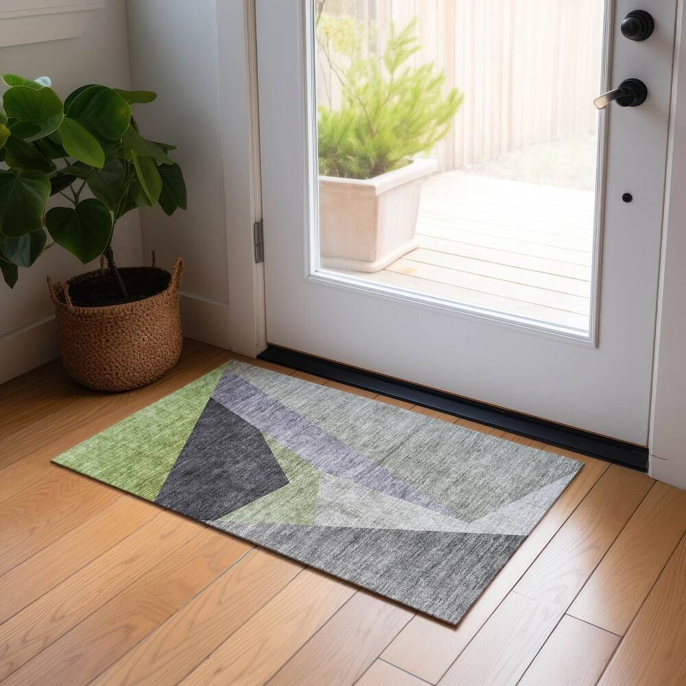 Machine Washable Indoor/ Outdoor Chantille Contemporary Dimensions Rug