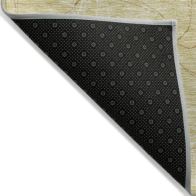 Machine Washable Indoor/ Outdoor Abstract Contemporary Chantille Rug