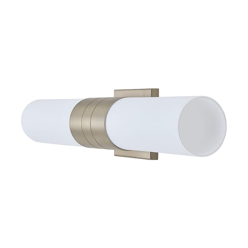 2 Light Bathroom Vanity Lighting with White Glass