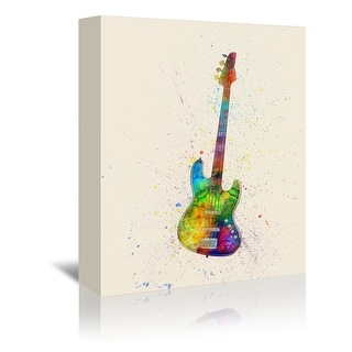 Americanflat - Electric Bass Guitar Abstract Watercolor by Michael ...