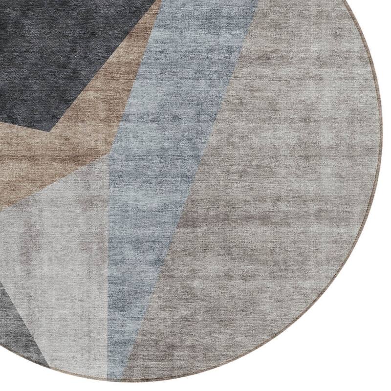 HomeRoots Abstract Transitional Rectangle Outdoor Rug