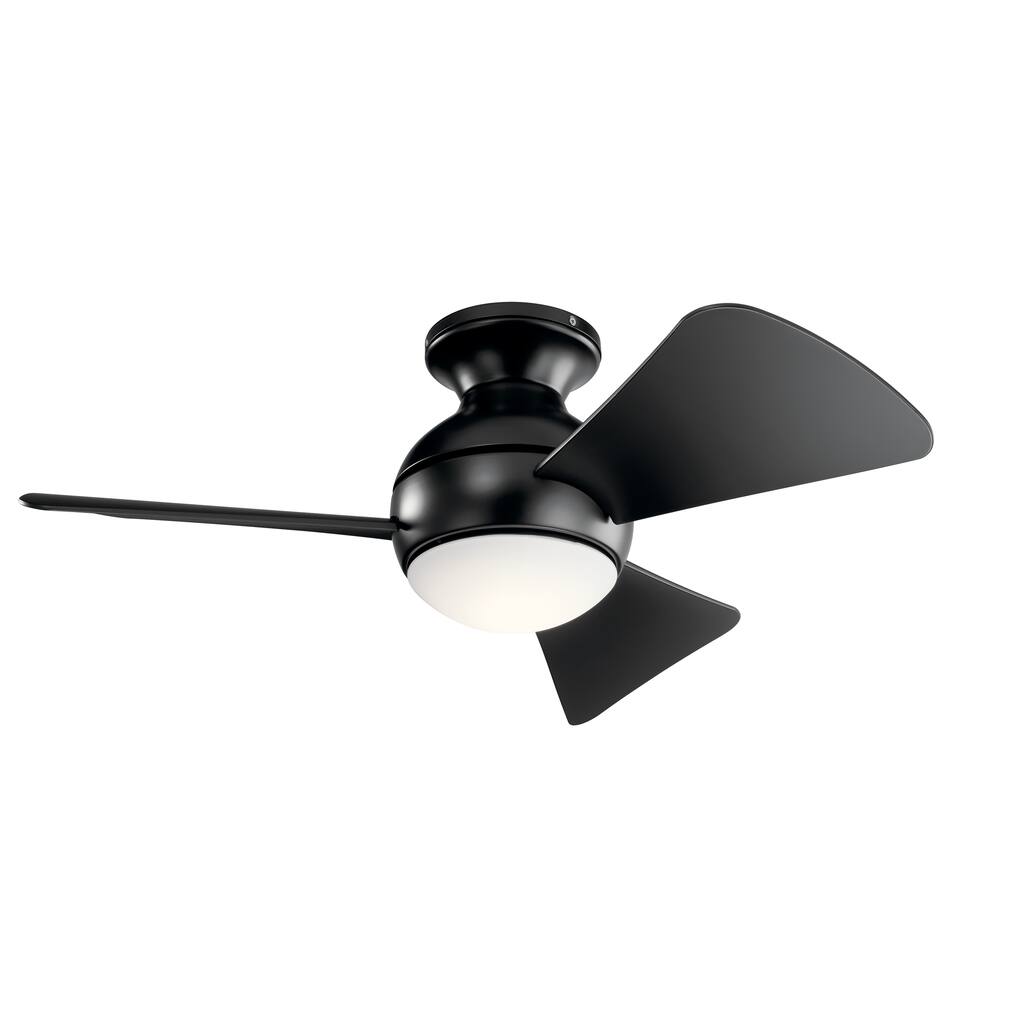 Kichler Lighting Sola 34-inch LED Ceiling Fan Satin Black