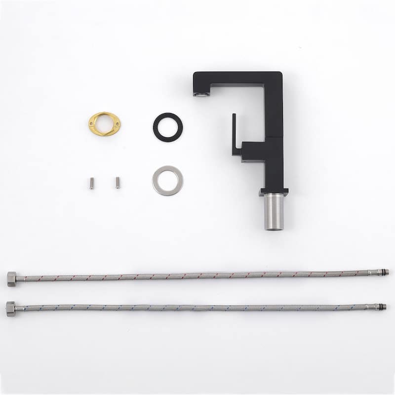 7.8"-11.8"H Solid Brass Single Handle Single Hole Bathroom Sink Faucet