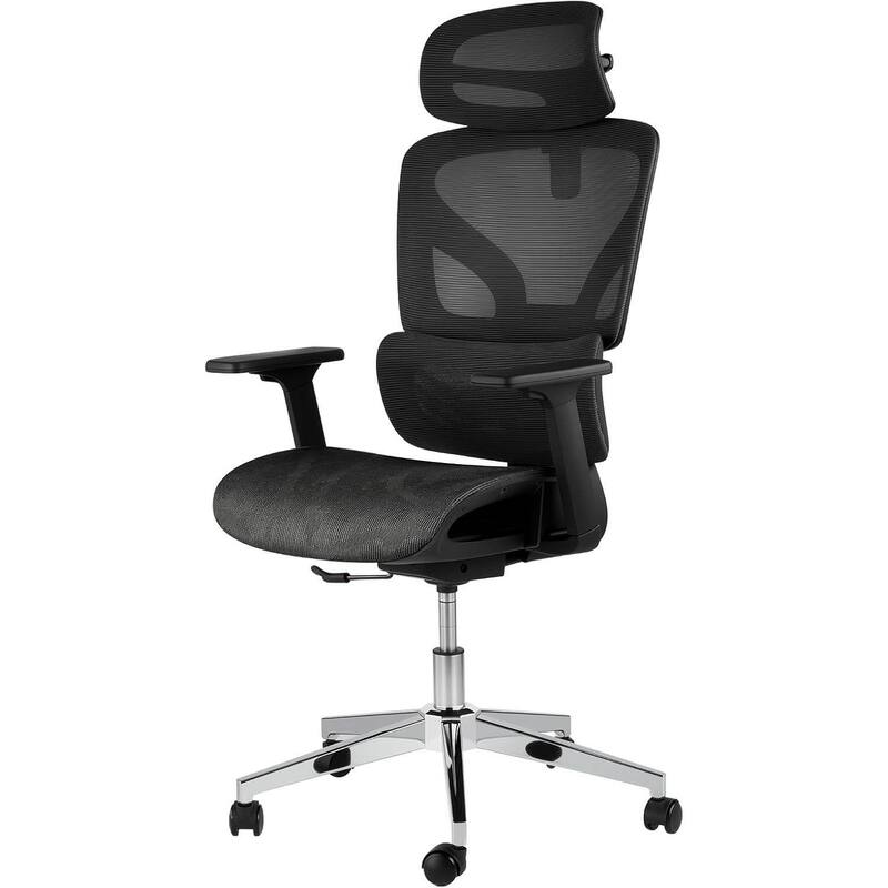 Ergonomic Adjustable Mesh Office Computer Chair for Work, Study, Gaming - Black