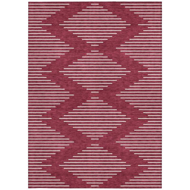 HomeRoots Geometric Transitional Rectangle Outdoor Rug