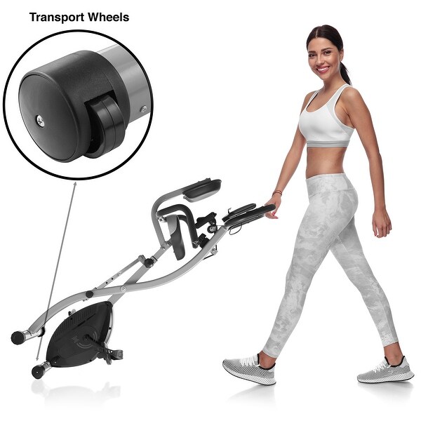 foldable exercise bike with resistance bands