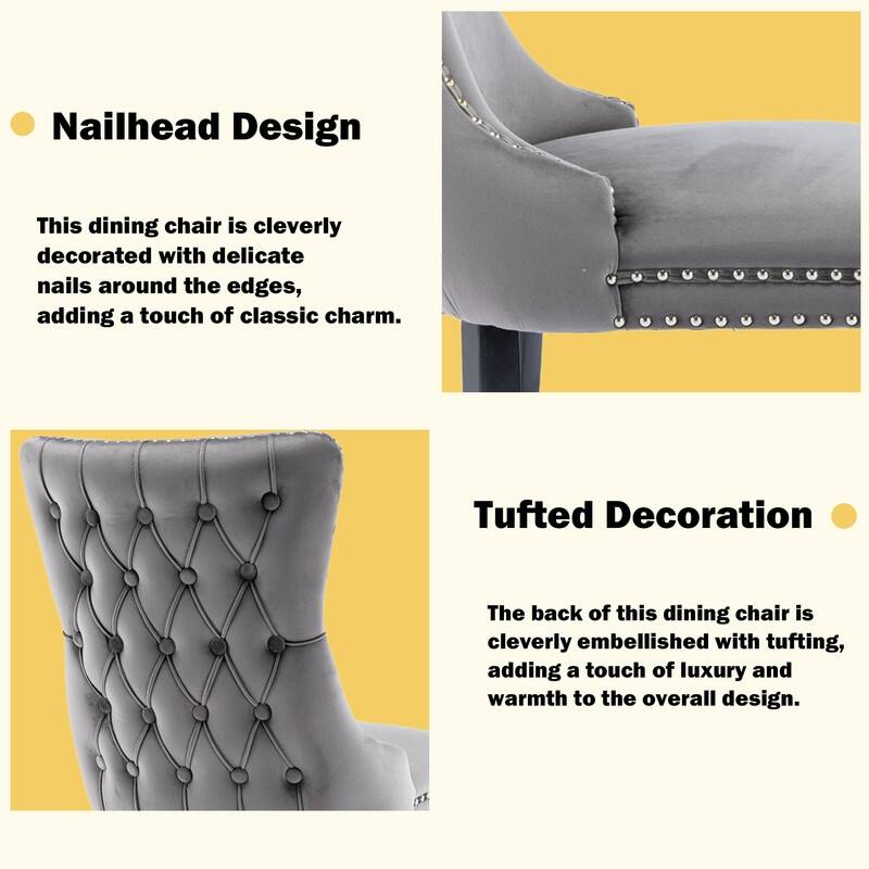 Upholstered Wing Back Dining Chair (Set of 6)