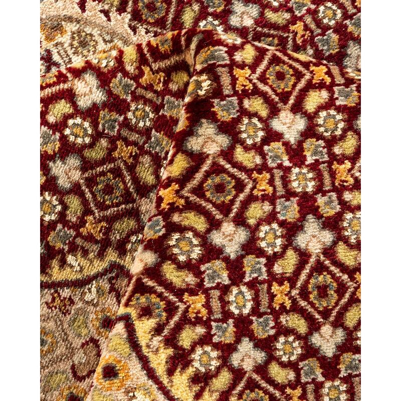 Overton Hand Knotted Wool Traditional Oriental Red Area Rug - 6' x 9'