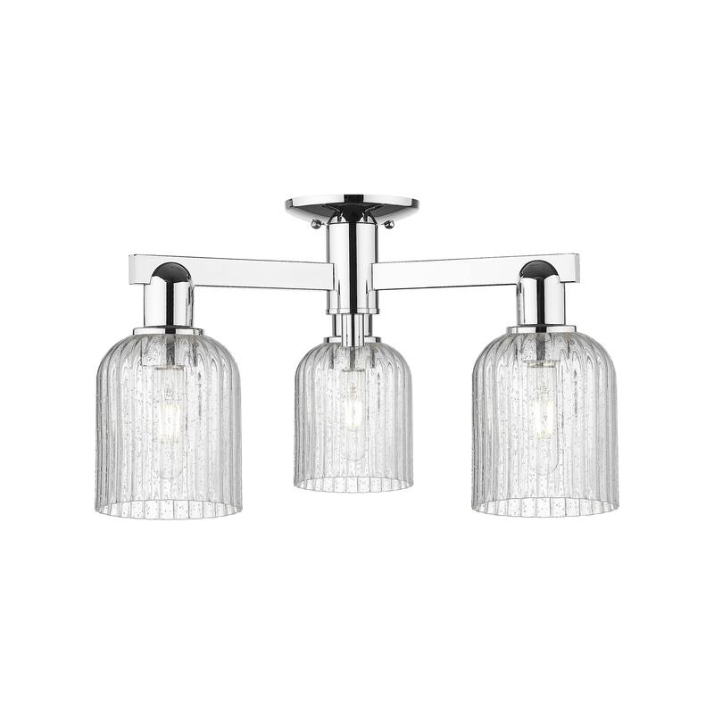 Innovations Lighting Downtown Urban - Bridal Veil - 3 Light 23" Semi-Flush Mount Light
