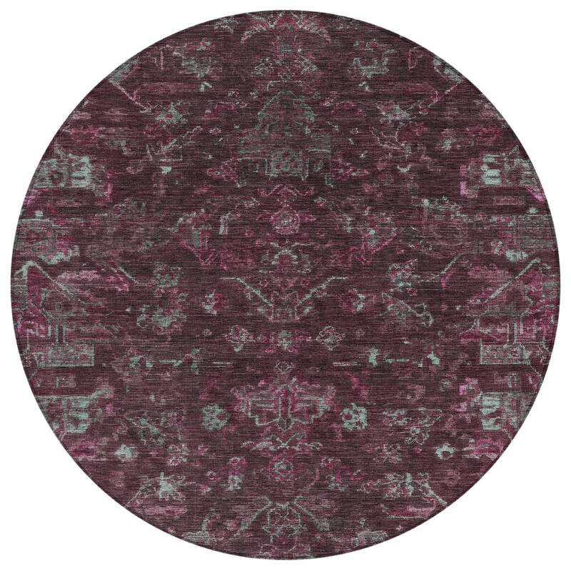 Machine Washable Indoor/ Outdoor Traditional Chelsea Chantille Rug
