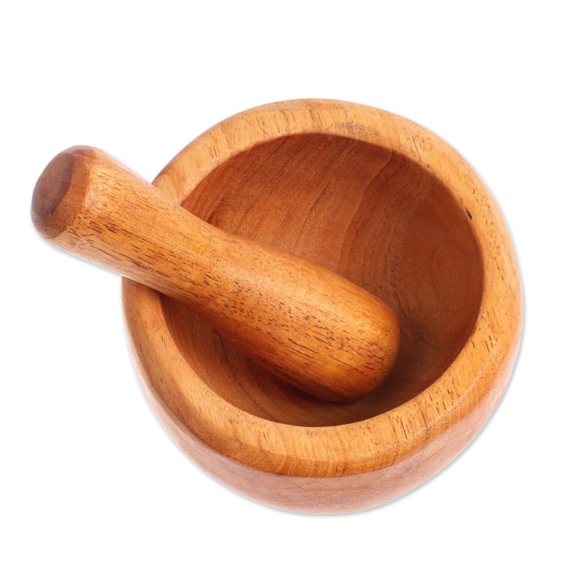 Novica Handmade Mix With Style Mahogany Mortar And Pestle
