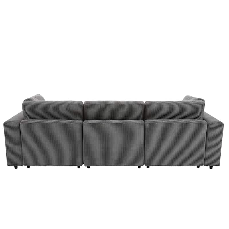 Comfortable Standard Sofa with Soft Corduroy Fabric & Sturdy Wood Frame - Ideal for Living Rooms