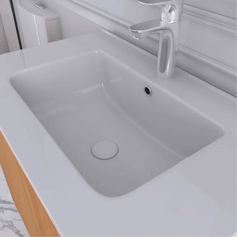 30" Freestanding Bathroom Vanity with White Ceramic Sink - 29.92'' x 18.31'' x 33.46''