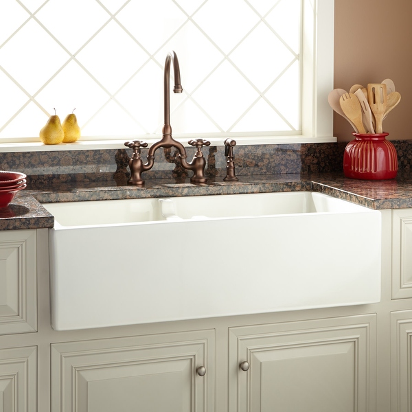 signature hardware fireclay farmhouse sink