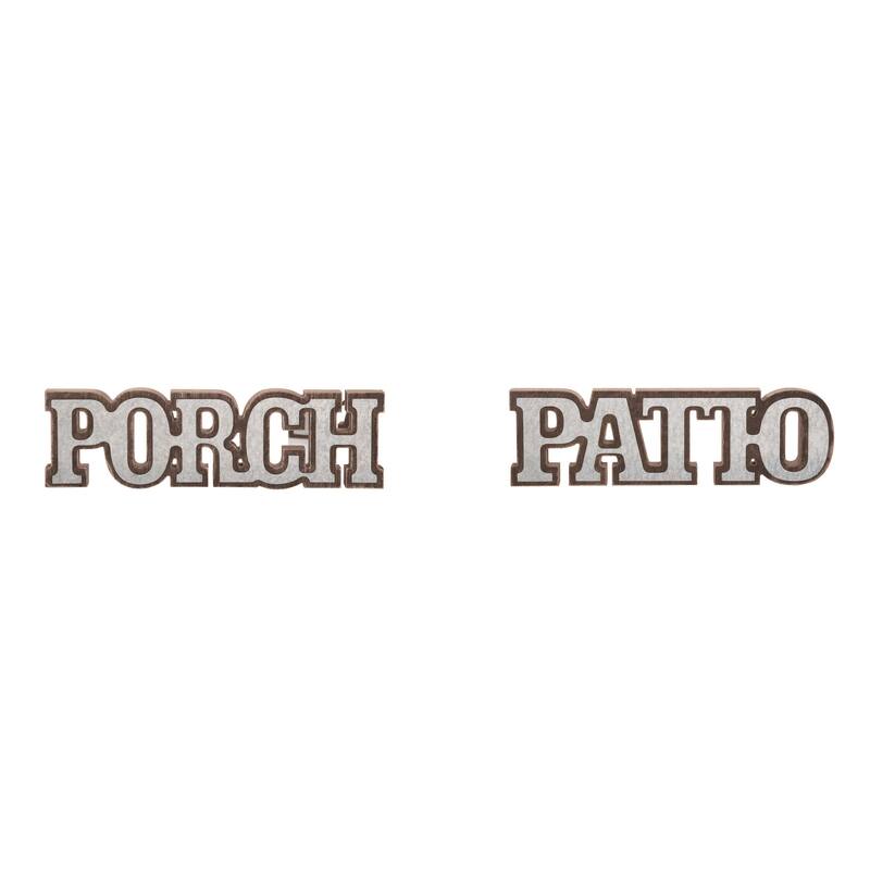 Transpac MDF/Metal Porch/Patio Decor Set of 2 Spring Home Decorations