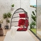 preview thumbnail 13 of 21, Outdoor Garden Rattan Egg Swing Chair Hanging Chair