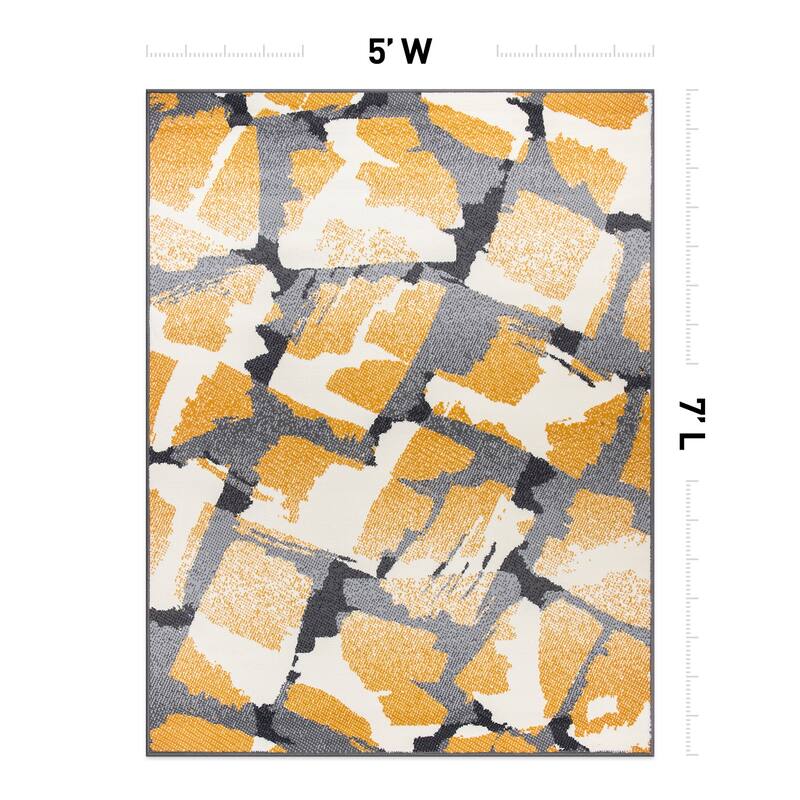 World Rug Gallery Contemporary Abstract Design Area Rug