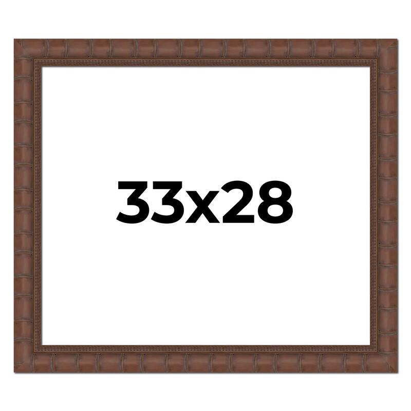 33x28 Frame Pewter Solid Wood Picture Frame Width 1.625 Inches | Interior Frame Depth 0.6875 Inches