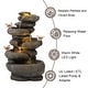 preview thumbnail 17 of 44, Glitzhome 24-inch Outdoor 2-tier Faux Pebbles Polyresin Birdbath Fountain with Pump