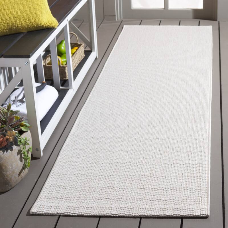SAFAVIEH Sisal All-Weather Tressa Transitional Indoor/Outdoor Rug - 2'2" x 9' Runner - Ivory