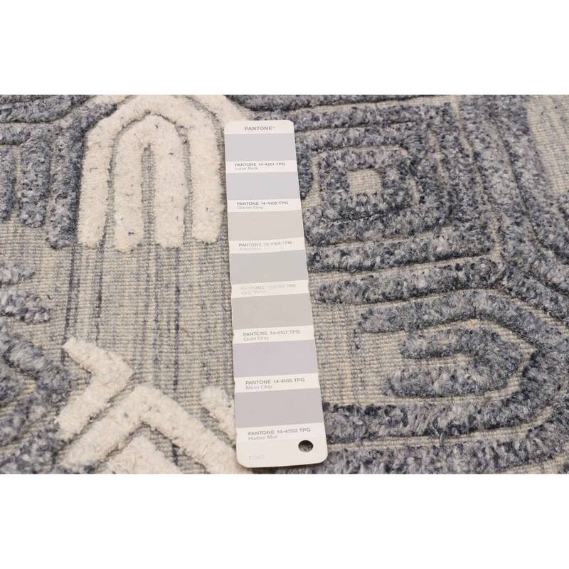 ECARPETGALLERY Hand-knotted Tangier Light Grey Wool Rug - 5'2 x 8'0